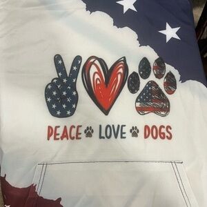PEACE LOVE DOGS - size L/XL hoodie